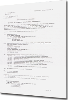 Oryginał wpisu do ewidencji działalności gospodarczej